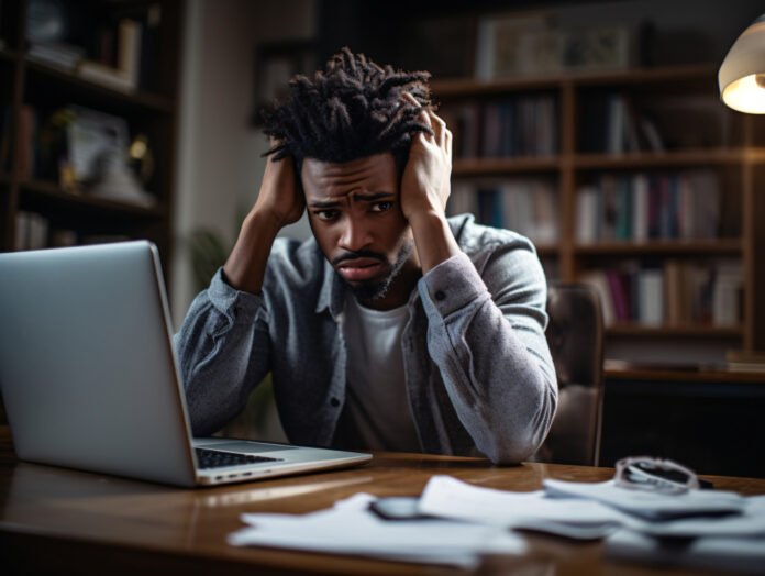 homem stress trabalho